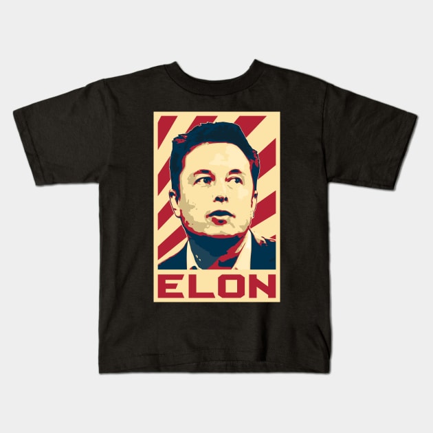 Elon Kids T-Shirt by Nerd_art